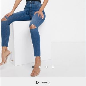 ASOS denim high rise jeans